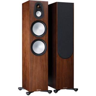 👉 Luidspreker walnut zilver nederlands Monitor Audio: Silver 500 7G Vloerstaande Speakers - 2 stuks Natural