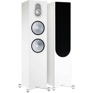 👉 Luidspreker wit zilver nederlands Monitor Audio: Silver 500 7G Vloerstaande Speakers - 2 stuks Satin White