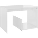 👉 Bijzettafel wit Vidaxl 59x36x38 Cm Spaanplaat Hoogglans 8720286559031
