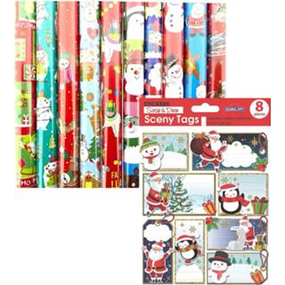 👉 Kerstpapier kinderen Assortiment Cadeaupapier Inpakpapier Voor K30 - 200 X 70 Cm 5 Stuks Inclucief Naamlabels 9098998012472
