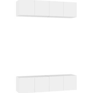 👉 Spaanplaat wit Vidaxl Tv-meubelen 4 St 60x30x30 Cm 8720286569320
