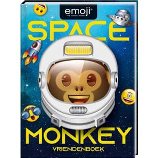 👉 Vriendenboekje Vriendenboek - Emoji Space Monkey 9789464320954