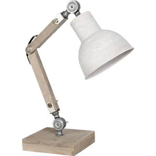 👉 Bureaulamp beige 15*15*47 Cm E27/max 1*60w Tafellamp 8717459867994