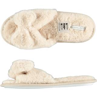 Dames Huisslippers/instapsloffen/pantoffels Met bont En Strik Maat - Sloffen Volwassenen beige vrouwen 39-40 Beige bont vrouwen Dames Huisslippers/instapsloffen/pantoffels Met En Strik Maat 39-40 - Sloffen Volwassenen 8720576661062