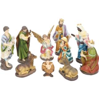 👉 Kerststal 10-delige Kerst Kribbe Figuren / Set Polystone - 8 Tot 20 Cm 6013922748787