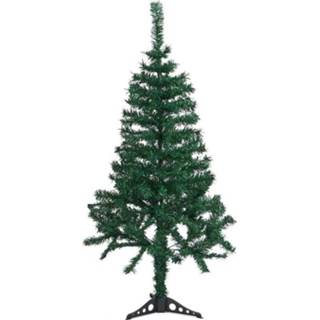 👉 Kunstkerstboom groen kunststof - H 120 Cm 150 Takken Colorado Met Voet 3120370586038