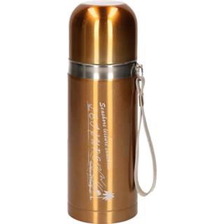 👉 Thermosfles RVS touwtje goud / Isoleerfles Met 350 Ml - Thermosflessen 8720576665374