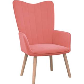 👉 Relaxstoel roze fluweel Vidaxl 8720286420300