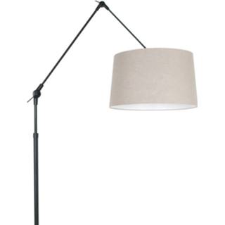 👉 Vloerlamp grijs zwart linnen Steinhauer prestige chic 8185 kap 8712746146554