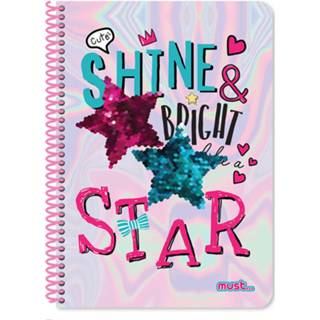 👉 Notitieboek paars papier meisjes Must Shine A4 30 Vellen 8720585140381