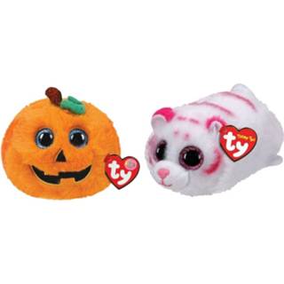 👉 Knuffel Ty - Teeny Puffies Halloween Pumpkin & Tabor Tiger 8720679637865