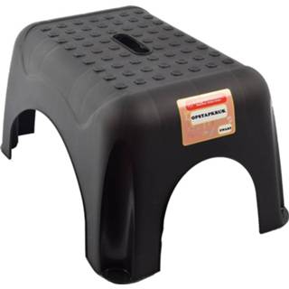 👉 Opstapkrukje zwart 1x -Opstapkrukje/trappetje Met Anti-slip -150 Kg - Oppervlak 42 X 29 Cm 8715232867544