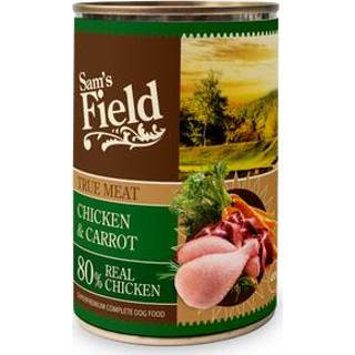 👉 Sam's Field Blik True Meat 400 g - Hondenvoer - Kip&Wortel