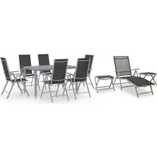 👉 Tuinset zwart zilverkleurig Vidaxl 10-delige En 8720286407011