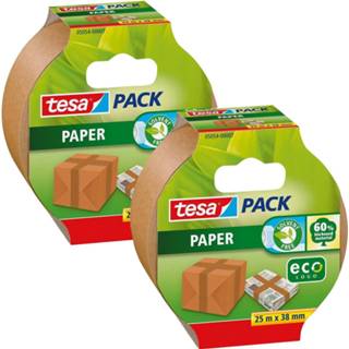 👉 Verpakkingstape bruine 2x Tesa Milieuvriendelijk 25 Mtr X 38 Mm - Tape (Klussen) 8720276353618