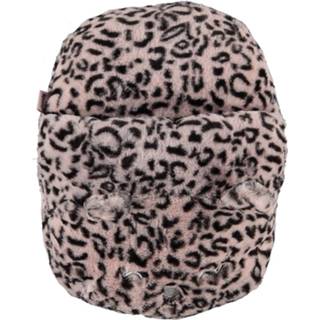 👉 Voetenwarmers roze Grote Voetenwarmer Pantoffel/slof Cheetah Print Oud One Size 30 X 27 Cm - Sloffen Volwassenen 8720576635261