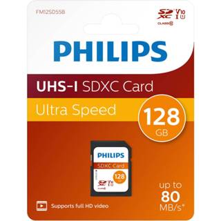 👉 Geheugenkaart Philips Sdxc 128gb - Class 10 Uhs-i U1 Fm12sd55b 8719274668794