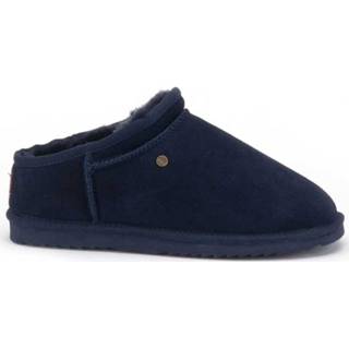 👉 Pantoffels blauw suede mannen Warmbat Conner CNR421045 Donker maat