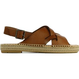 👉 Leer vrouwen Midden Bruin VIA VAI Dames Leren EspadrillesEspadrilles 8720327009136