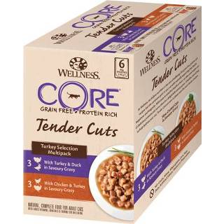 👉 Wellness Core Tender Cuts Turkey Selection - Kattenvoer - Kalkoen 6x85 g