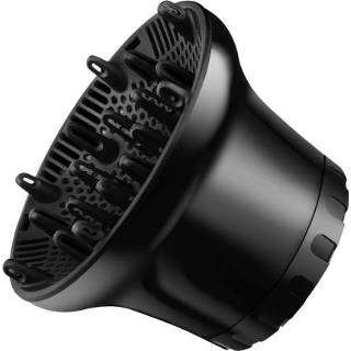 👉 Diffuser zwart active G8 Universal Hair Aanpasbaar voor föhns met draaibaar ontwerp Krullend haar Grote windkap (zwart)