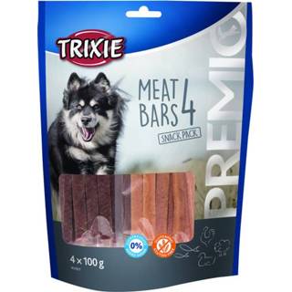 👉 Trixie Premio 4 Meat Bars - Hondensnacks - Kip Eend Lam 4 x 100 g