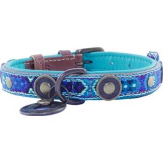 👉 Hals band Dwam Halsband Boho Juan Blauw&Turquoise - Hondenhalsband 29-35x2.0 cm 8719425911656 8719425911632