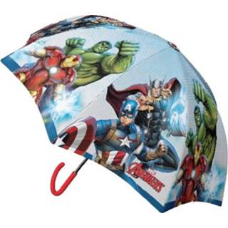 👉 Paraplu polyester geen taal lichtblauw rond kinderen jongens blauw Marvel Avengers 38 cm 5203199097089