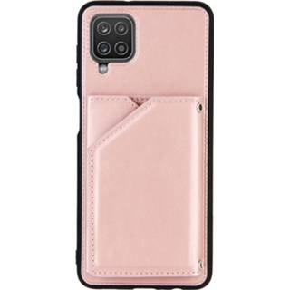👉 Portemonnee roségoud FONU Backcover Hoesje Samsung Galaxy A12 - 8720598437577
