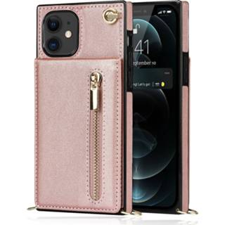 👉 FONU Fashion Portemonnee Hoesje Met Koord iPhone 11 - Roségoud