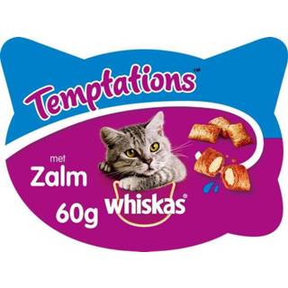 👉 Katten snack Whiskas Temptations 60 g - Kattensnack Zalm 5998749108536 5998749108574