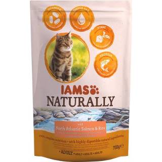 👉 Kattenvoer zalmkleurig Iams Naturally Cat Adult Salmon - 2,7 kg