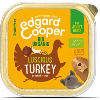 👉 Edgard&Cooper Kuipje Bio Turkey Adult - Hondenvoer - Kalkoen Kokos Chiazaad 100 g Biologisch
