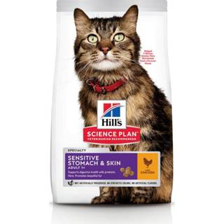 👉 Hill's Feline Adult Sensitive Stomach & Skin Kip - Kattenvoer - 300 g