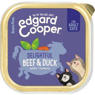 👉 Edgard&Cooper Kuipje Adult 85 g - Kattenvoer - Rund&Eend