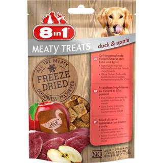 👉 Honden snack 8in1 Freeze Dried 50 g - Hondensnacks Eend&Appel 4048422146162 4048422146001