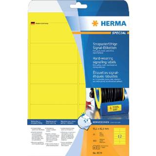 👉 Folie geel Signaleringsetiketten Herma 8029 slijtvast A4 99,1x42,3 mm sterk hechtend mat weerbestendig 300 st. 4008705080293