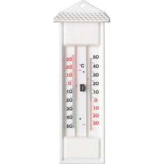 👉 Nature Muurthermometer Min-Max - Thermometer - 3x8x23 cm Wit