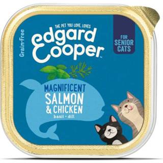 Katten voer Edgard&Cooper Kuipje Senior - Kattenvoer Kip Zalm 85 g 5425039488134