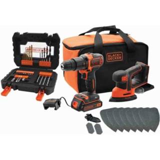 👉 Klopboorschroevendraaier BLACK+DECKER 18V Combo-kit: Accu + schuurmachine mouse BCK23S1SA41-QW 5035048706978