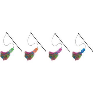 👉 Kong Speeltje Wubba Boa Teaser Assorted - Kattenspeelgoed - 4x4x46 cm