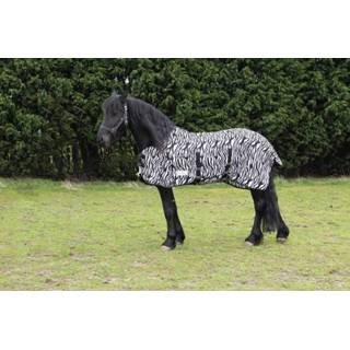 👉 Waldhausen Vliegendeken Zebra Zwart&Wit - Paardendekens - 135 cm