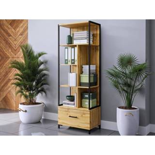 👉 Boekenkast eik JENNO 4 legplanken 1 lade wotan 5400943211030
