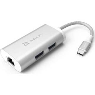 👉 Aluminium zilver ADAM elements CASA Hub eC301 3-in-1 USB-C 840741107282