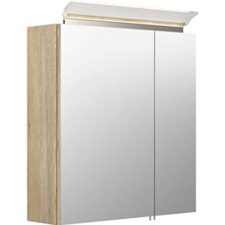 👉 Spiegel kast MDF eiken bruin Spiegelkast Aron 60 cm 4251461527681
