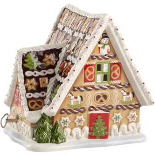 👉 Muziekdoosje porselein wit Villeroy & Boch Christmas Toys Peperkoekhuisje muziekdoos 4003686289468