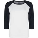 Longsleeve wit zwart vrouwen m R.E.D. by EMP - Raglan Shirt met lange mouwen 4064854252103