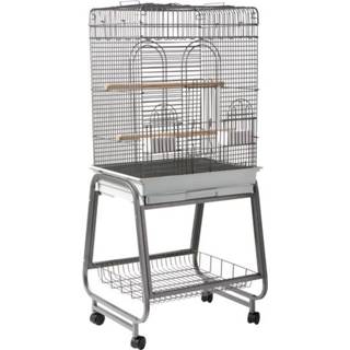 👉 Strong Vogelkooi Aurelia - Vogelverblijven - 56x43x154 cm Zilvergrijs