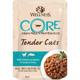 👉 Wellness Core Tender Cuts 85 g - Kattenvoer - Kip&Zalm