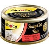 👉 Katten voer Gimcat Shinycat Filet 70 g - Kattenvoer Tonijn&Zalm 4002064414201